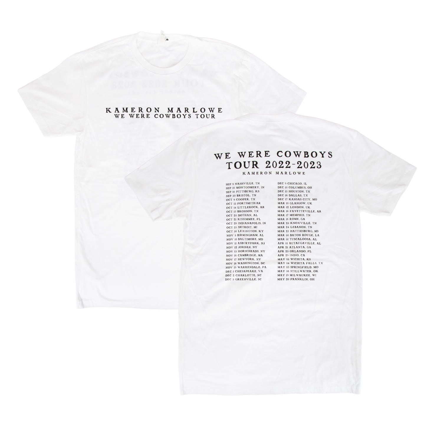 We Were Cowboys Tour Tee - White